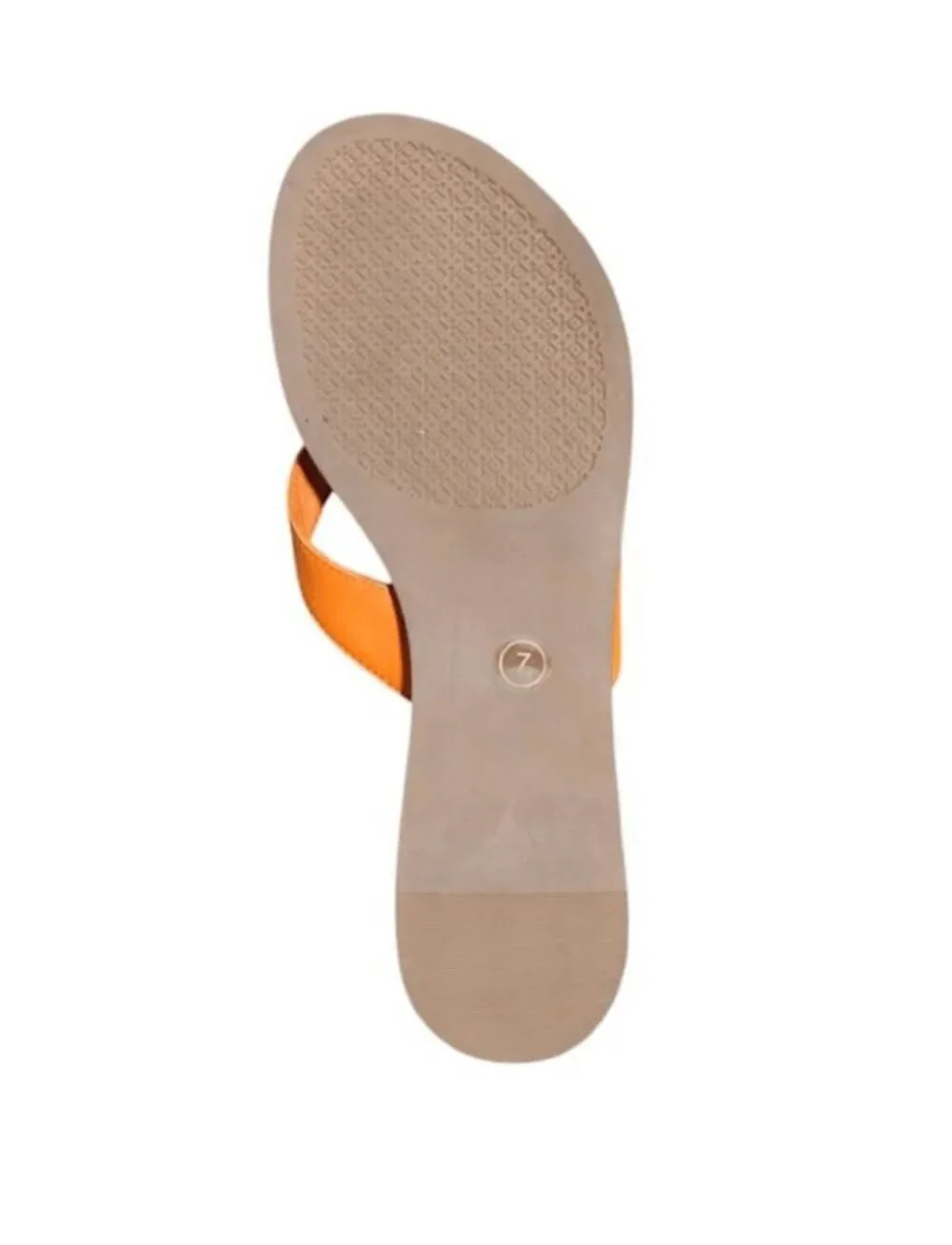 NWOB TORY BURCH Benton Orange Leather T Sandals Size 7M
